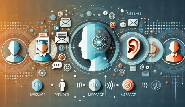 DALL·E 2024-08-11 19.01.11 - A visually engaging image representing the concept of communication and its key elements. The image is divided into sections, each highlighting a fund